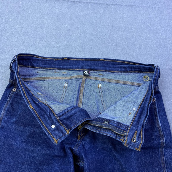 Origin Jeans Mens *37x29 ACTUAL Blue Straight Dark Wash Legit Fit USA Made (34C) - Picture 2 of 14